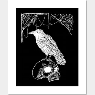 skull bird Posters and Art